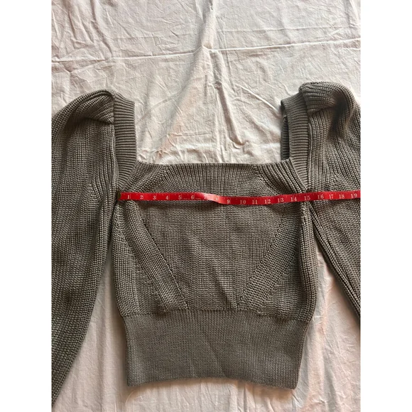 Anna October Rachel Sweater – Grey – Puffed Sleeve – Wool Blend – Size M - Picture 9 of 13